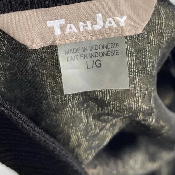 Vintage TanJay Green Botanical Open Front Knit Blazer Plus women’s Size L - Picture 11 of 14